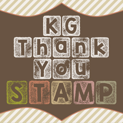 KG Thank You Stamp - Kimberly Geswein Fonts