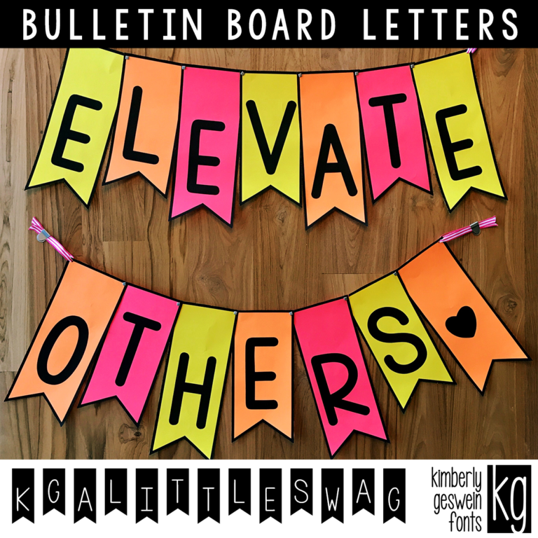 Kg a little swag bulletin board letters kimberly geswein fonts
