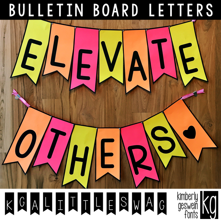 Multi colored Bulletin Board Banner Letters - Print Your Own