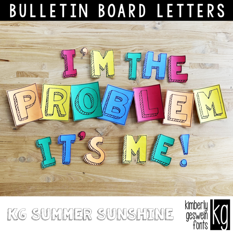 Bulletin Board Letters Kimberly Geswein Fonts